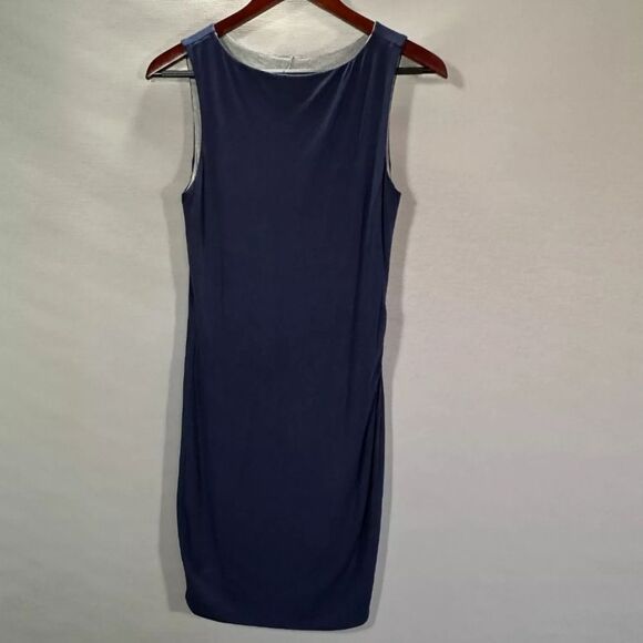 Athleta Reversible Inverse Dress Womens Medium Navy Blue Gray Tank Modal - Picture 2 of 6